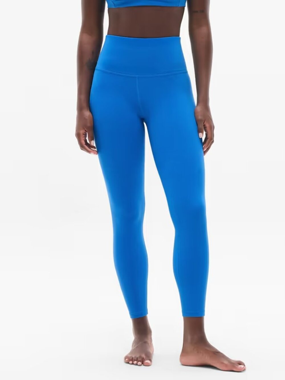New Athleta S Ultra High Rise Elation 7/8 Leggings Breaker Blue Small Regular